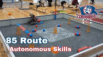 75 Autonomous Skills | 58676R Corsaires R | Vex Push Back