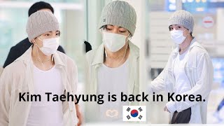 Kim Taehyung Returns To Korea Full Fancam V Bts Arrival At The Airport 2025
