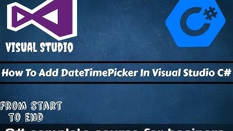 How to add DateTimePicker in visual studio C#