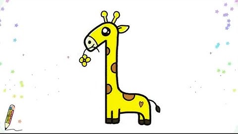 How to Turn 1 into Giraffe | Learn to Draw Giraffe using number - 1