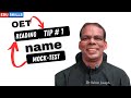 Edu Skills OET Reading - Tip -1 - NAME - OET Tips & Trics