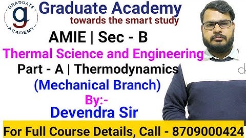 AMIE Thermal Science and Engineering Part - A Mark and Topic Analysis | Mechanical Engineering
