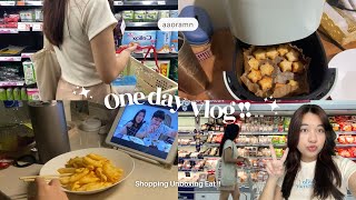 1 วันเด็กหอฉบับไม่มีเรียนทำอะไรบ้างง? ซื้อของที่แม็คโคร unboxing 🛒👩🏻‍🍳