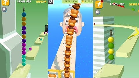 Sandwich Runner Walkthrough vs Stack Rider All Gameplay Android and IOS level Max 1580 #gaming