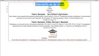 Yakın Kampüs - HTML5&CSS3 Ders 7 - Dizayn (Header ve Nav kısımları)