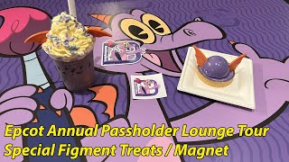 EPCOT Annual Passholder Lounge Tour w/Snacks & Special Figment Treats + Figment Magnet Distribution