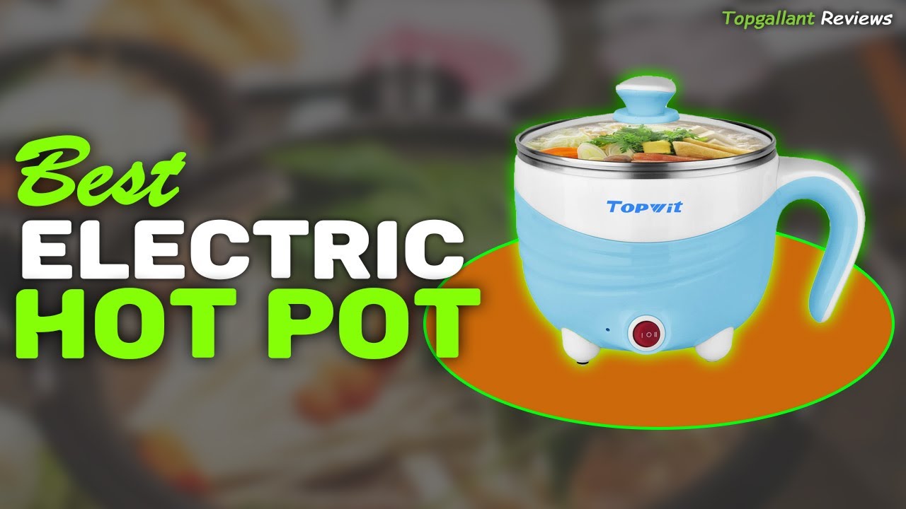 Topwit Electric Hot Pot, 1.5L Ramen Cooker, Portable Non-Stick Frying Pan,  Elect