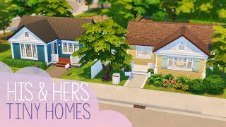 His & Hers Tiny Homes | The Sims 4 Stop Motion Build | NoCC