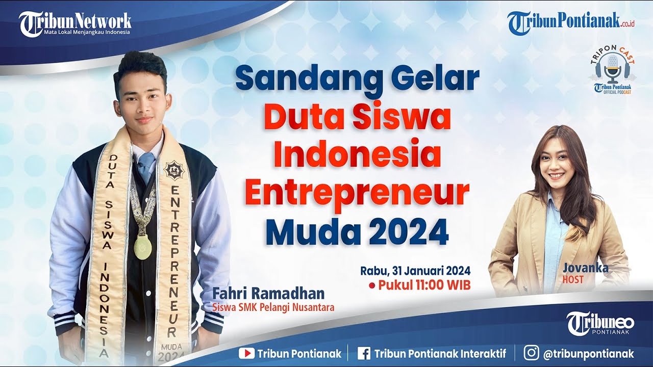 🔴 Sandang Gelar Duta Siswa Indonesia Entrepreneur Muda 2024 Bersama Siswa SMK Pelangi Nusantara