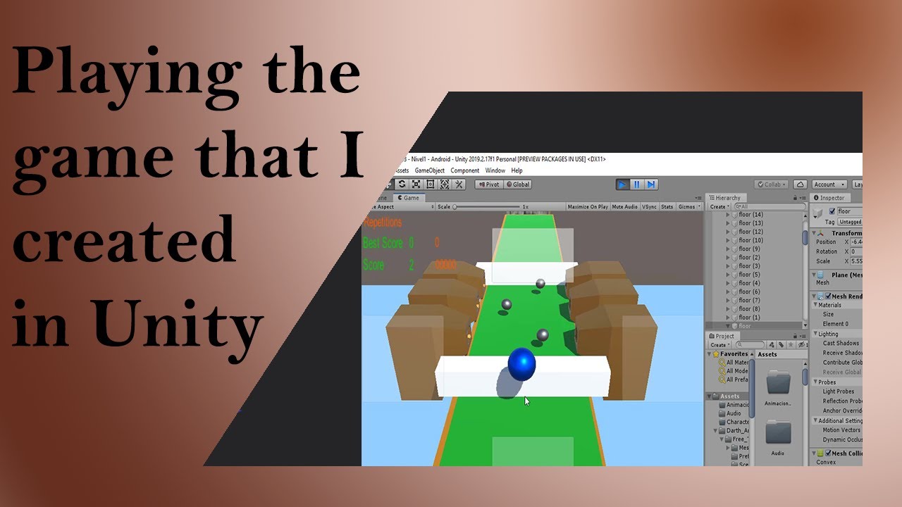 Playing the game that I created in Unity - YouTube