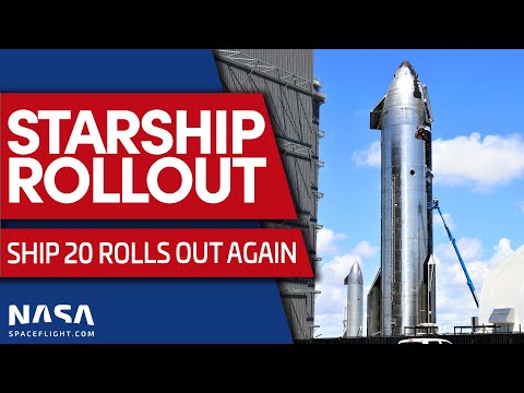LIVE: Starship Rollout as Ship 20 Heads back to the Test Site