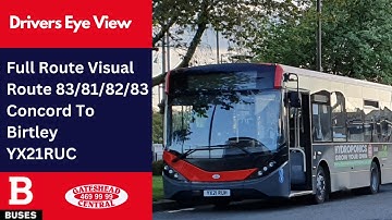 DEV: FULL ROUTE VISUAL | Nexus Bus Routes 83/81/82/83 - Concord to Birtley | YX21RUC