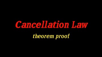 cancellation law | group theory | @ClassmateHelper