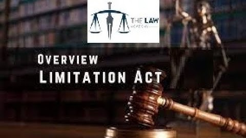 An Overview of Limitation Act, 1908 (Part - 2) By Sir Mutahir Tirmizi Adv | Limitation Act, 1908