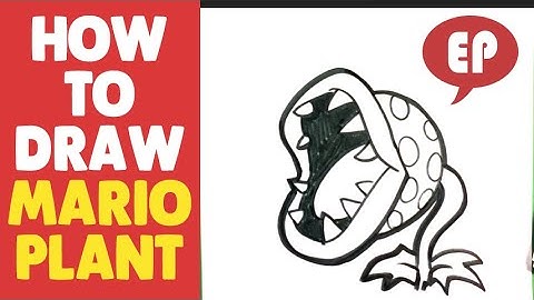 How to Draw Mario Bros - Piranha Plant - Easy Pictures to Draw Step by Step