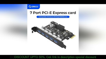 ORICO SuperSpeed 7 Port USB 3.0 PCI-E Express Card with a 15pin SATA Power Connector PCIE Adapt