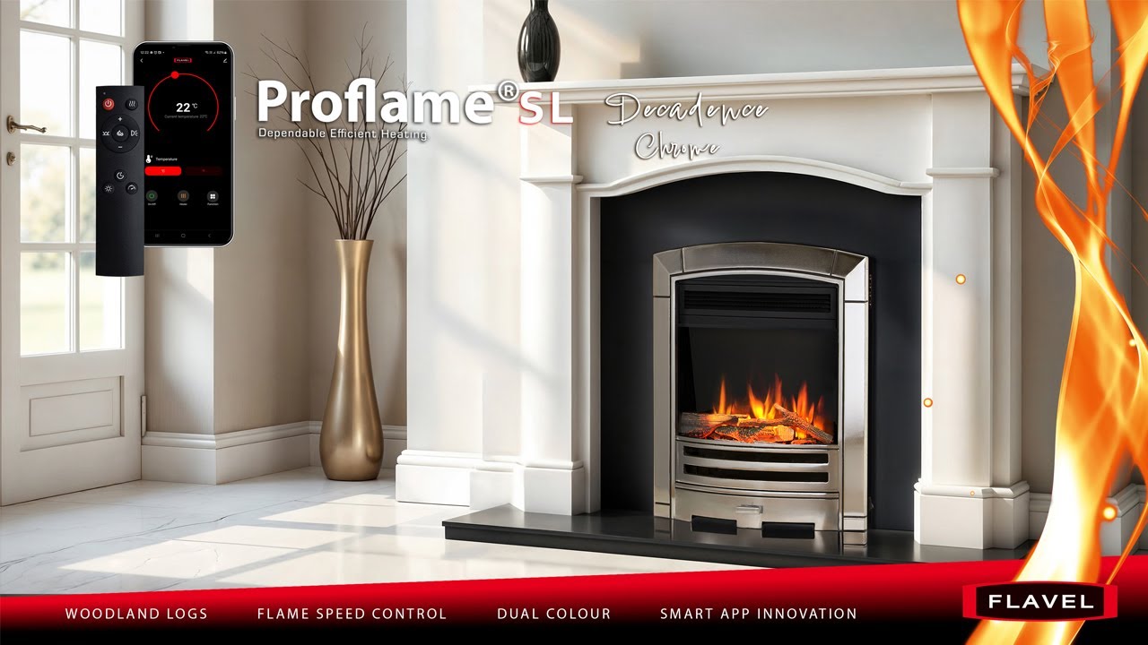 Flavel Proflame SL Decadence | Glass-Fronted Inset Fire Designed for Style-Conscious Homes in the UK