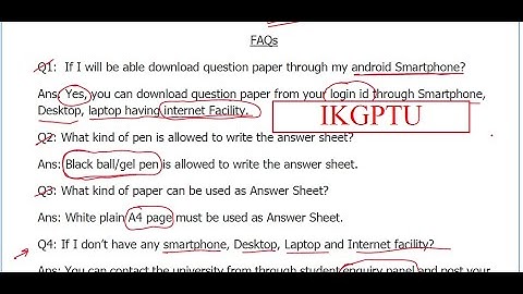 IKGPTU NOTICE (FAQ) FREQUENTLY ASKED QUESTIONS FOR OBE