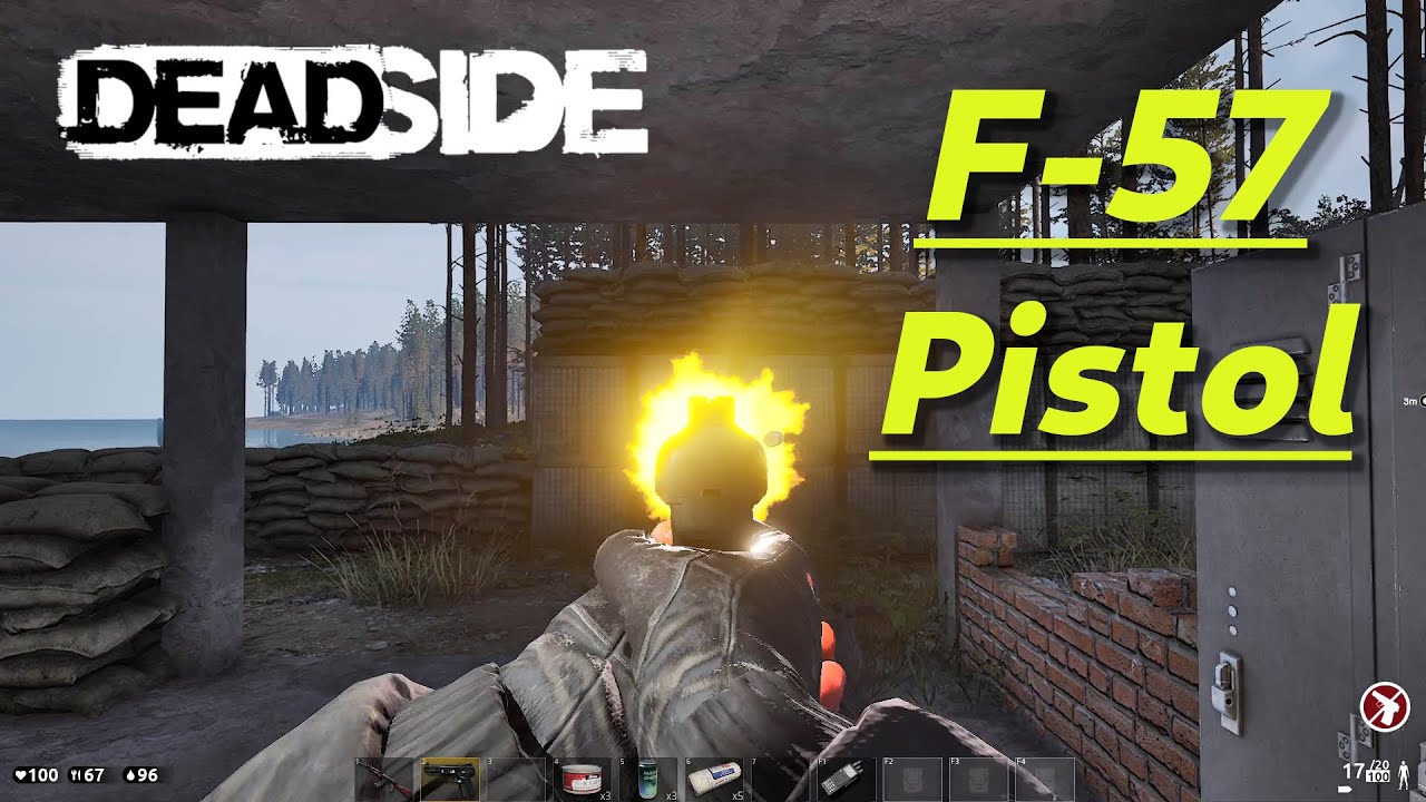 DEADSIDE Gameplay F57 Pistol Demonstration (PC 4K UHD 2160p 60fps