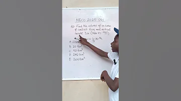 Neco 2025 Question 40 