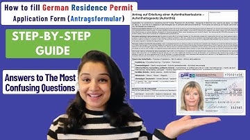 How to Fill Germany Residence Permit / Blue Card Application Form | Step by Step Guide