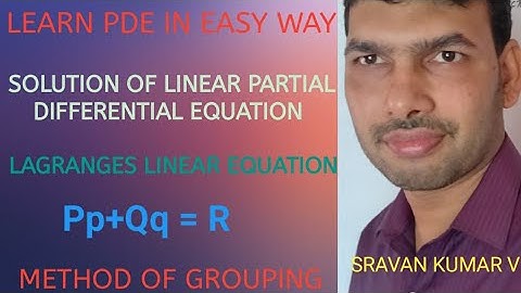 Linear Partial Differential equations in Telugu