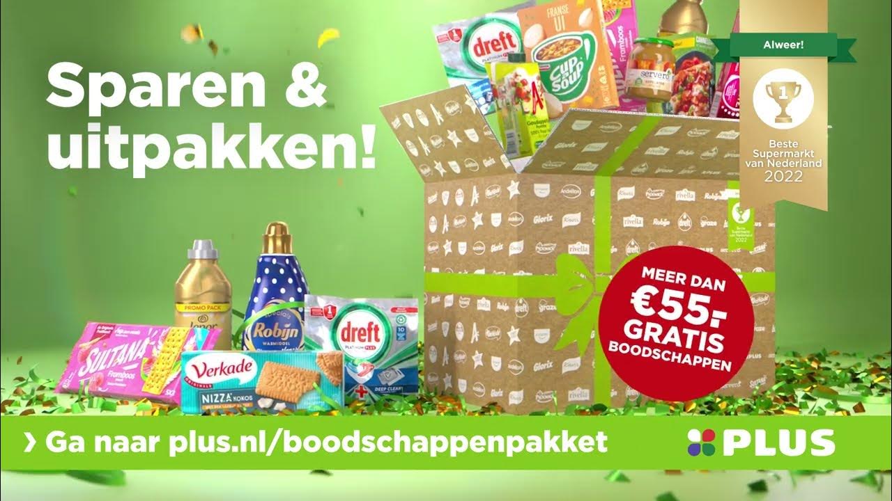 Sparen en uitpakken met het GRATIS Boodschappenpakket van PLUS YouTube