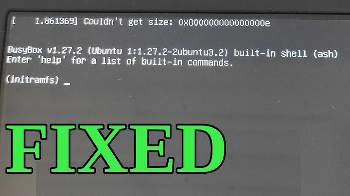 Fix initramfs issue in Ubuntu | Initramfs Error in Kali | Boot drops to an initramfs prompts/BusyBox