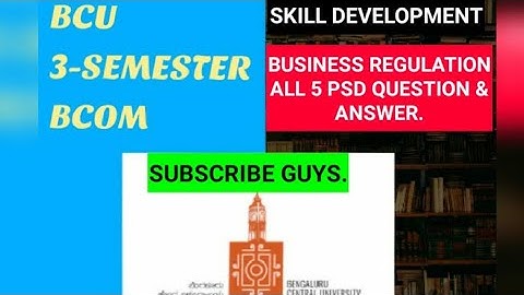 BCU | 3- SEM | practical on skill devlp | BUSINESS REGULATION | COMPLETE ANSWER | Bcom | subscribe🙂.