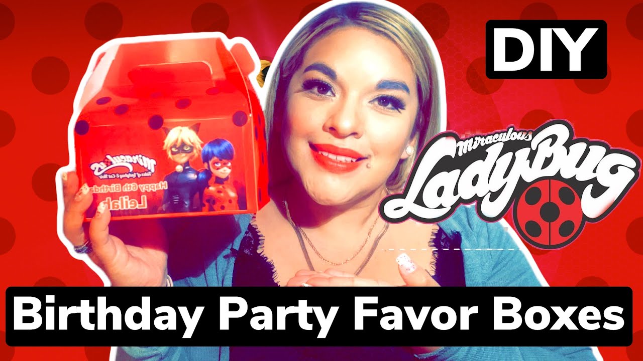 DIY Miraculous Ladybug Birthday Party Favor Boxes YouTube