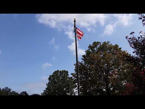 Flying the Freedom Flag over Mary Walter Elementary School