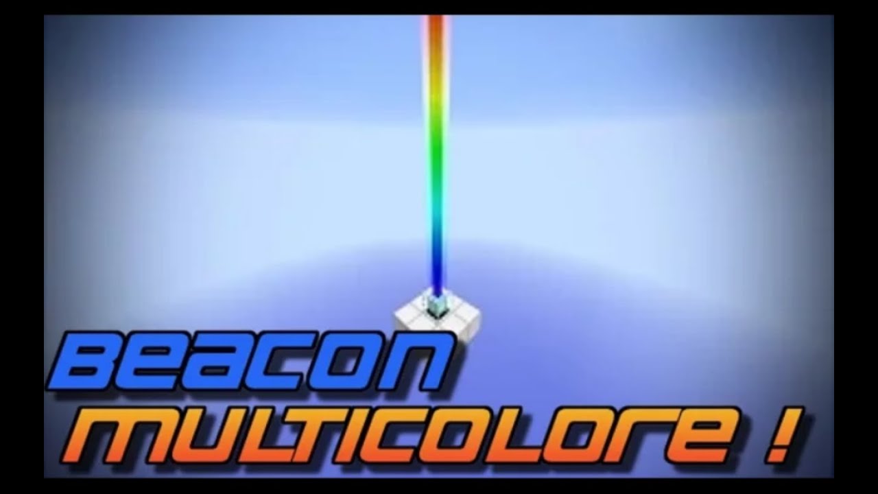 Tuto comment faire une balise multicolore dans minecraft - YouTube