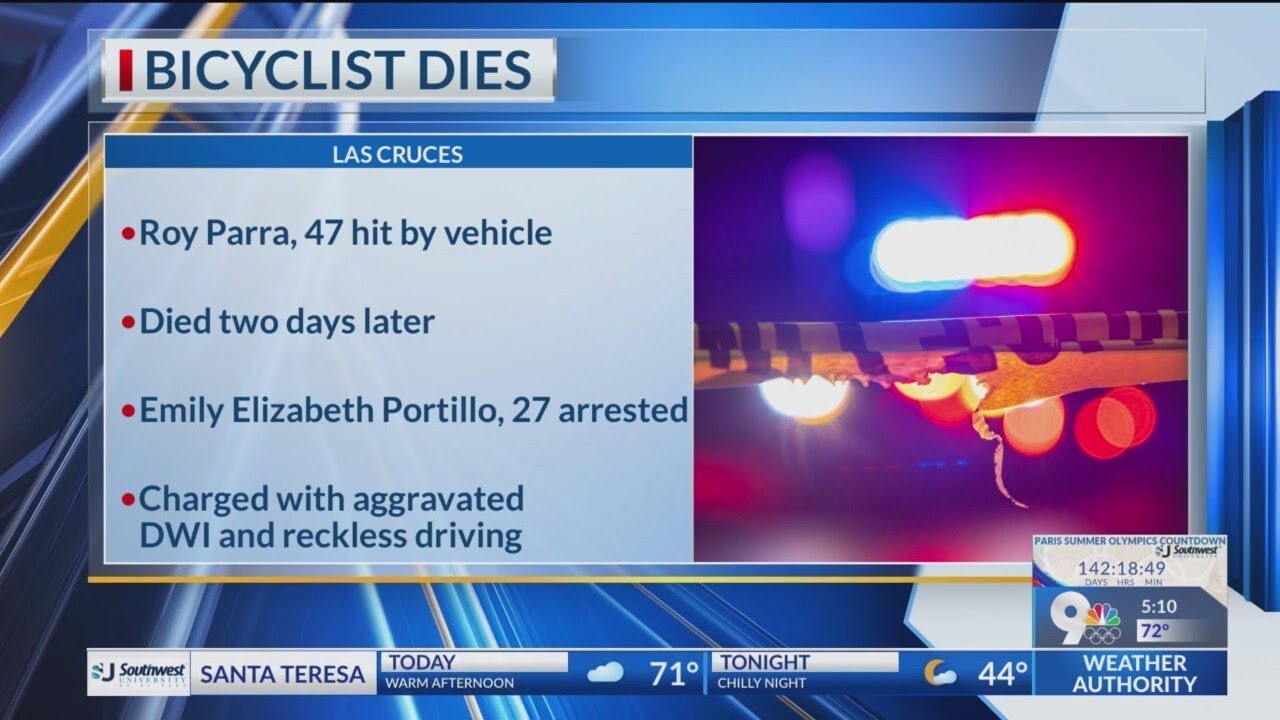 Bicyclist dies after being struck by car in Las Cruces - YouTube