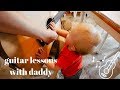 Playing guitar along with daddy | DITL