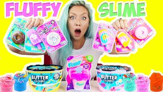 MIXING ALL MY FLUFFY AND BUTTER SLIME INTO A HUGE CLOUD SLIME SMOOTHIE!!!