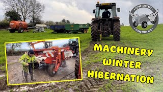 Rescuing the summer machinery from the soaked fields, but where is it all going to go?