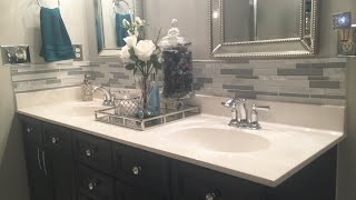 Master Bathroom Decorating Ideas \& Tour on a Budget|Home Decorating Series