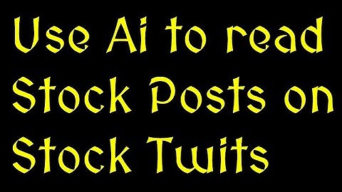 How to use Ai to Read StockTwits Posts on a Stock  - #DDAmanda Analysis - #1 Stock Screener Finder