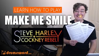 ★ Make Me Smile (Steve Harley) ★ Video Drum Lesson | How To Play SONG (Stuart Elliot)