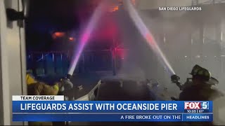 Lifeguards assist with Oceanside Pier fire