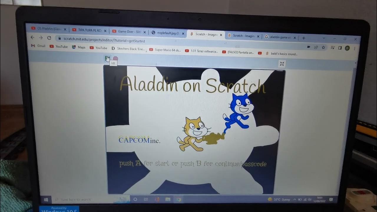 Aladdin on Scratch (Game Over) [Continue Variant] Windows 95 YouTube