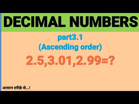 Ascending order, Chapter- 