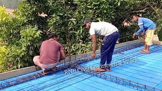 L4 এ ছাদের রড বাইন্ডিং ভিডিও।। how to two way slab rod binding video#2024 #rnb