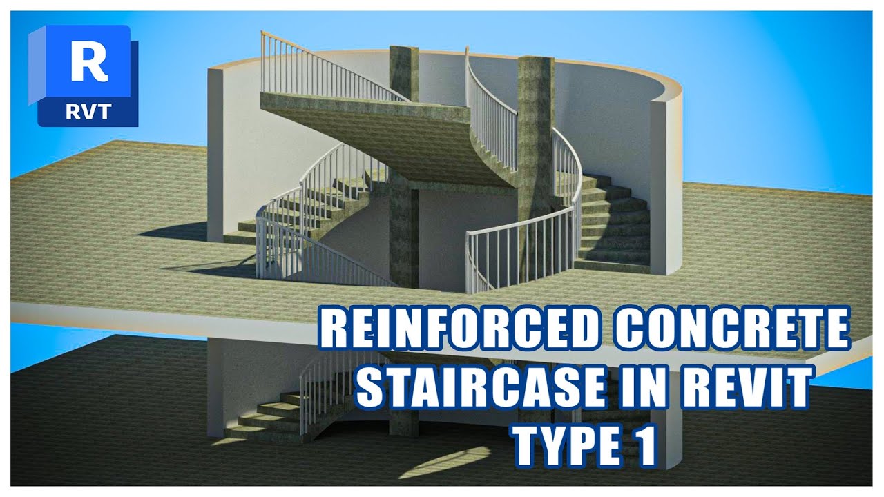 REINFORCED CONCRETE STAIRCASE DESIGN IN REVIT TYPE 1 YouTube Reinforced concrete staircase design in revit type 1 youtube