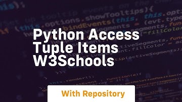 Python Access Tuple Items W3Schools