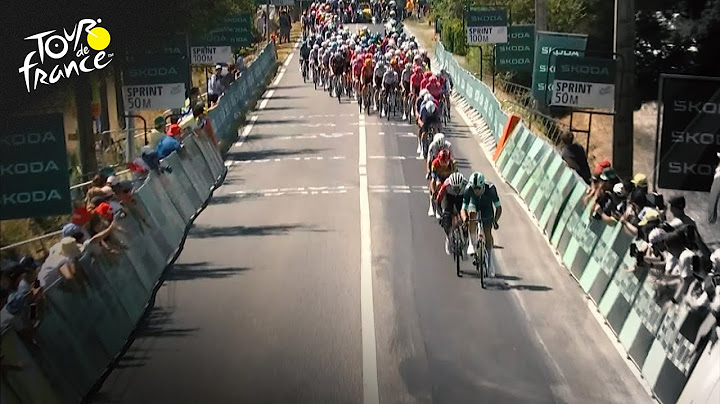 Jonathan Milan sprints past Biniam Girmay during Stage 11 of Tour de France | Cycling on NBC Sports