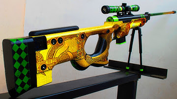 AWP Dragon Lore in REAL Life FOR SALE , Pneumatic Rifle , Air Gun АВП Драгон Лор своими руками