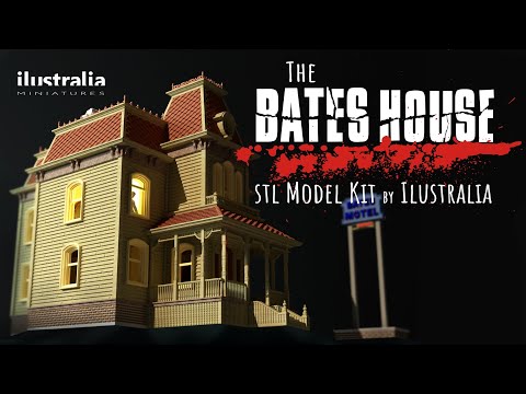 Now in Kickstarter: The Bates House • STL Model Kit by ilustralia