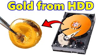 How to make gold from HDD hard disks drive old computer Original gold extraction.