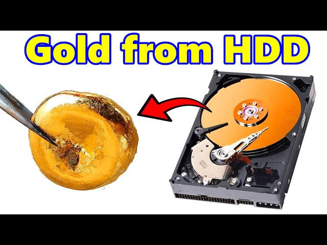 Cara membuat emas daripada cakera keras HDD memacu komputer lama Perahan emas asli. class=